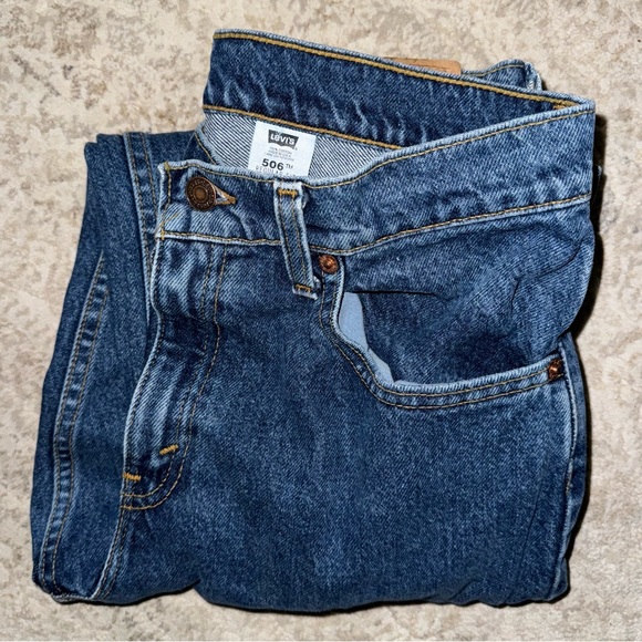 Vintage Levi’s 506 Regular Fit Straight Leg Jeans 15506 0229 Made in USA - Picture 5 of 14